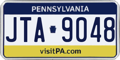 PA license plate JTA9048