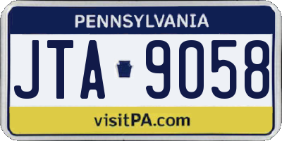 PA license plate JTA9058