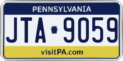 PA license plate JTA9059