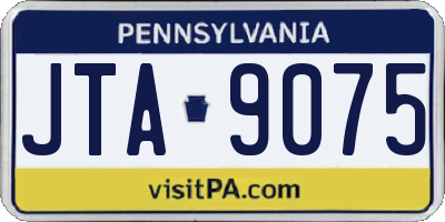 PA license plate JTA9075