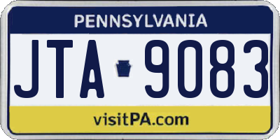 PA license plate JTA9083