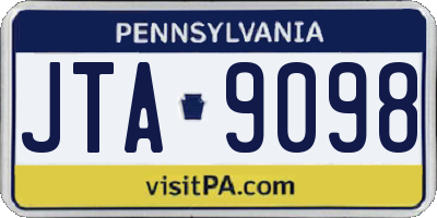 PA license plate JTA9098