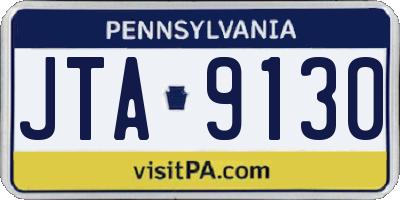 PA license plate JTA9130