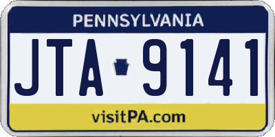 PA license plate JTA9141