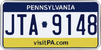 PA license plate JTA9148