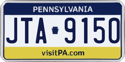 PA license plate JTA9150