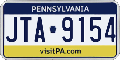 PA license plate JTA9154