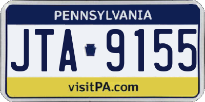 PA license plate JTA9155