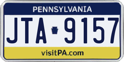 PA license plate JTA9157
