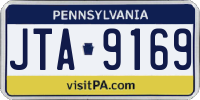 PA license plate JTA9169