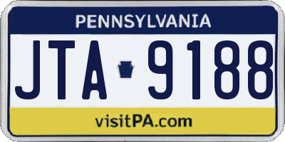 PA license plate JTA9188