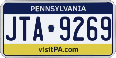 PA license plate JTA9269