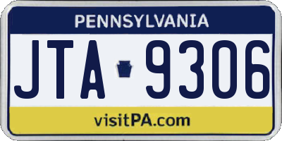 PA license plate JTA9306