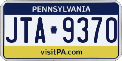 PA license plate JTA9370