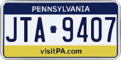 PA license plate JTA9407