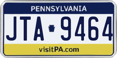 PA license plate JTA9464