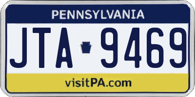 PA license plate JTA9469