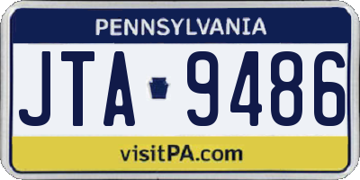 PA license plate JTA9486
