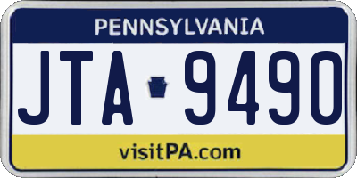 PA license plate JTA9490
