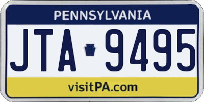 PA license plate JTA9495