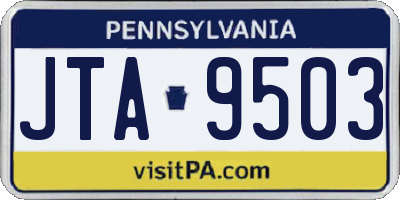 PA license plate JTA9503