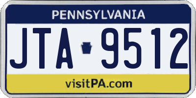 PA license plate JTA9512