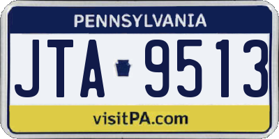 PA license plate JTA9513