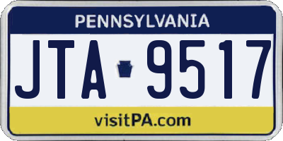 PA license plate JTA9517