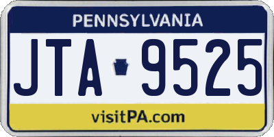 PA license plate JTA9525