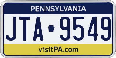 PA license plate JTA9549