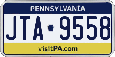 PA license plate JTA9558