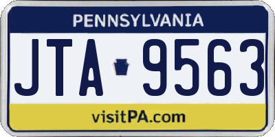 PA license plate JTA9563