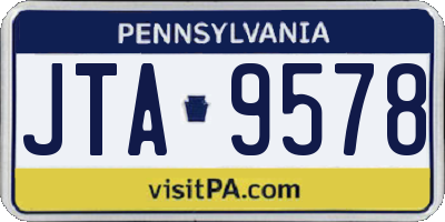 PA license plate JTA9578