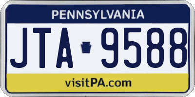 PA license plate JTA9588