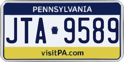 PA license plate JTA9589