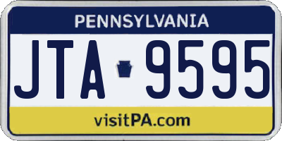 PA license plate JTA9595