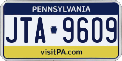 PA license plate JTA9609