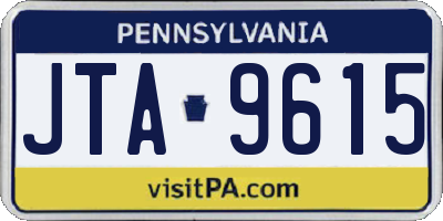 PA license plate JTA9615