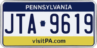 PA license plate JTA9619