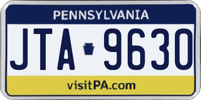 PA license plate JTA9630