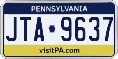 PA license plate JTA9637