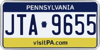 PA license plate JTA9655