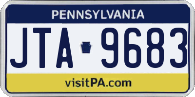 PA license plate JTA9683