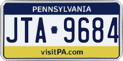 PA license plate JTA9684