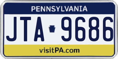 PA license plate JTA9686