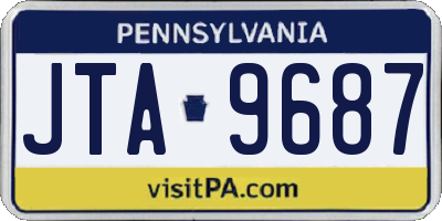 PA license plate JTA9687
