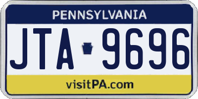 PA license plate JTA9696