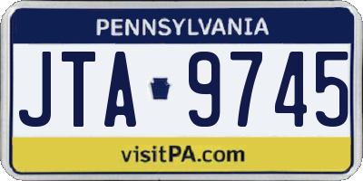 PA license plate JTA9745