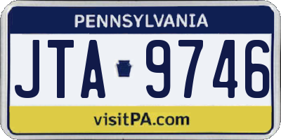 PA license plate JTA9746
