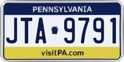 PA license plate JTA9791